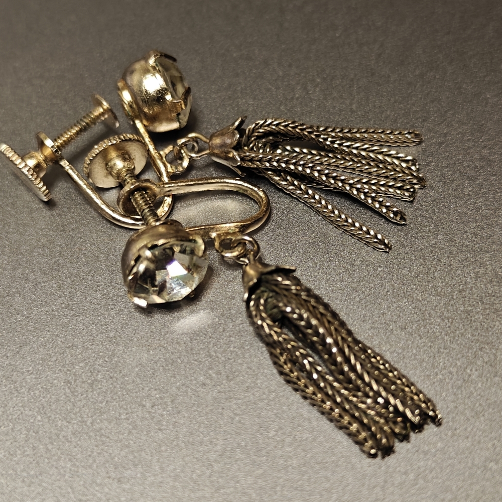 Vintage Coro Foxtail Tassel Earrings - Picture 4 of 8